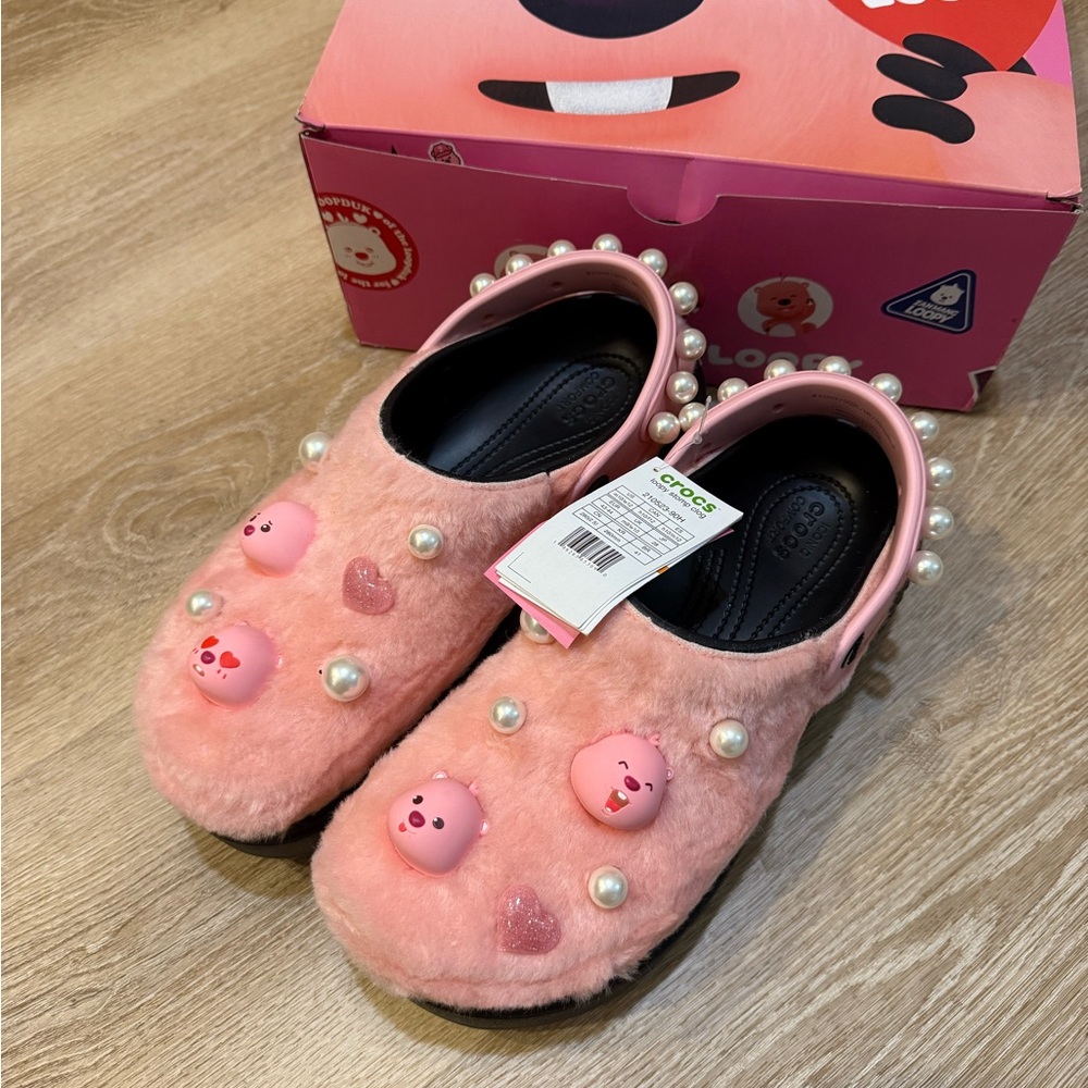 NWT Crocs x Zanmang Loopy Stomp Clog Pink Unisex Platform M10 W12 - Picture 2 of 7